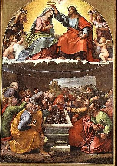 Giulio Romano Coronation of the Virgin Norge oil painting art